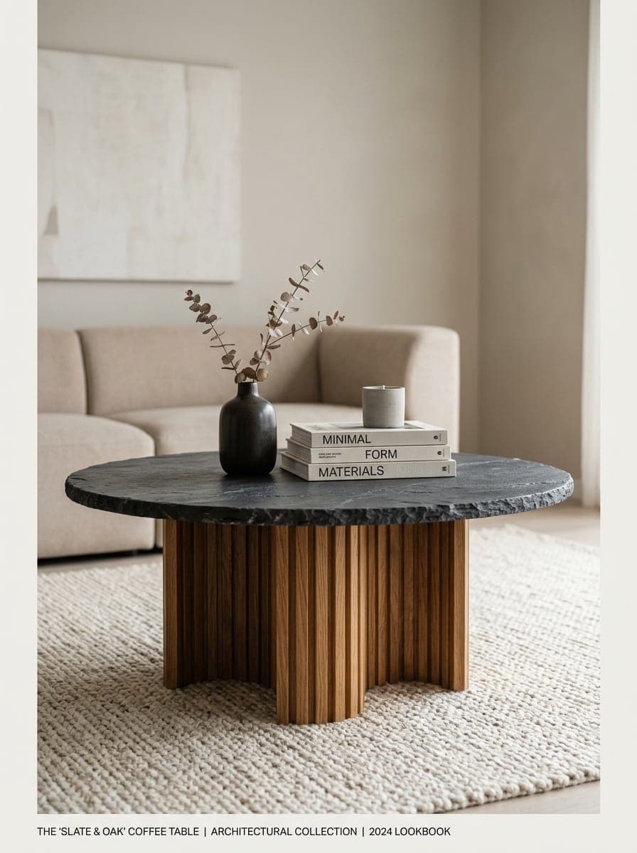 Round Slate Coffee Table