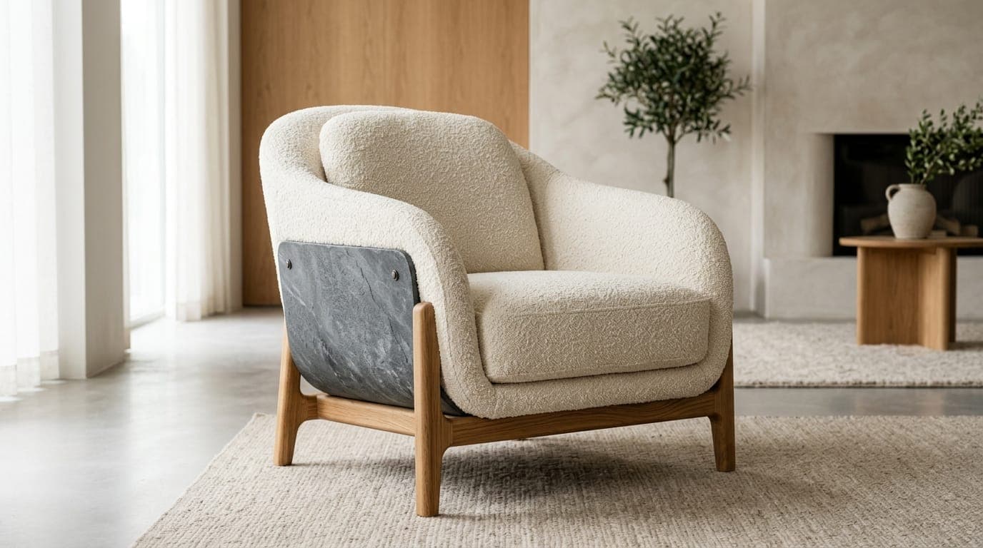 Sculptural Bouclé Chair